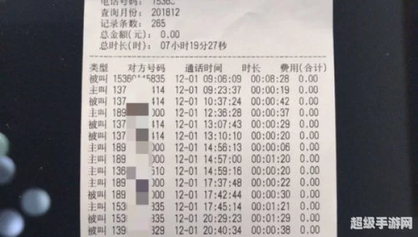 通话详单